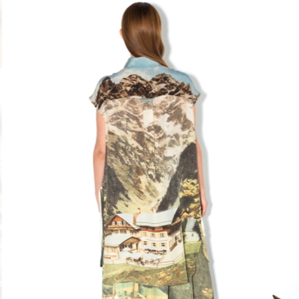 ANNTIAN The Long Silk Shirt In Oberstdorf Postcard Print Iconic Organic Rare OS - Picture 2 of 16